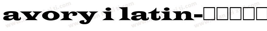 avory i latin字体转换